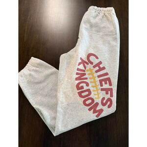 Jerzees Nublend Chiefs Kingdom Sweatpants Mens Medium Grey Heather Joggers KC